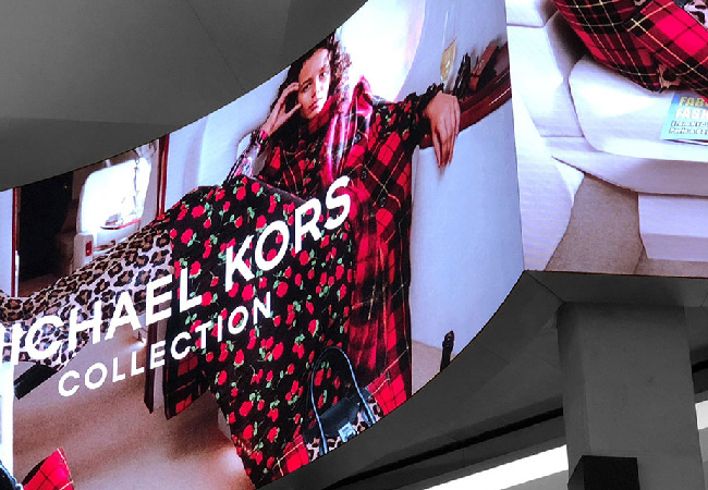high technology shop window display screens brands