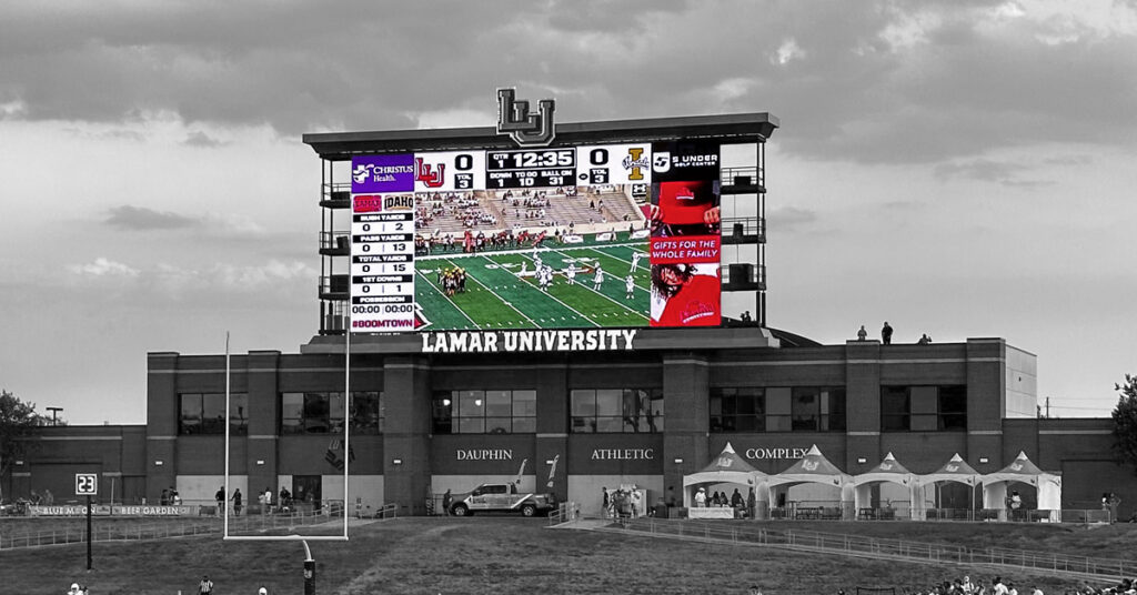 Lamar University football LED video scoreboard thumbnail