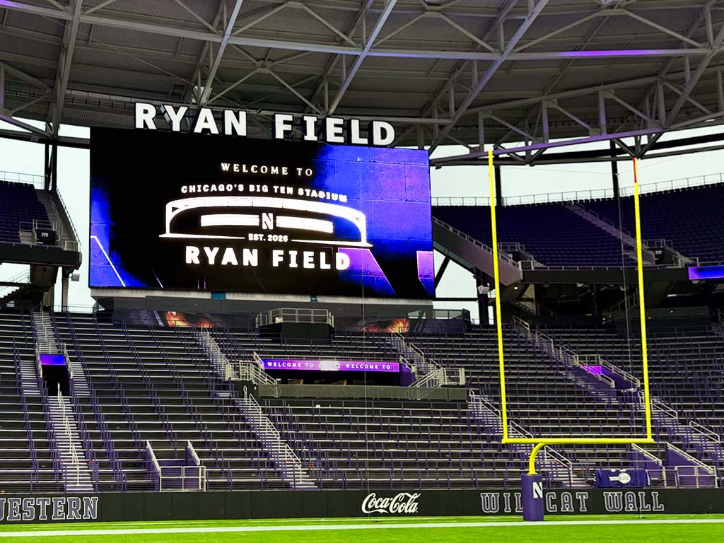 Ryan Field LED video scoreboard