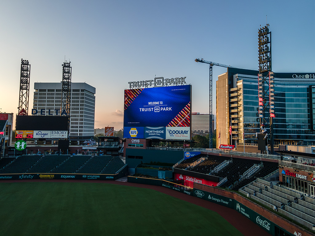 Truist Park LED scoreboard